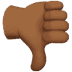 👎🏾 thumbs down: medium-dark skin tone display on Apple